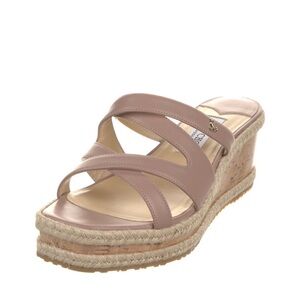 Jimmy Choo Leather Braided Platform Espadrilles Size 7